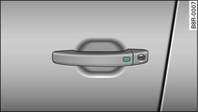 Door handle: Locking the vehicle